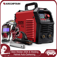 ARCCAPTAIN Stick Welder 200A ARC/Lift TIG MMA Welder Portable Welding Helmet