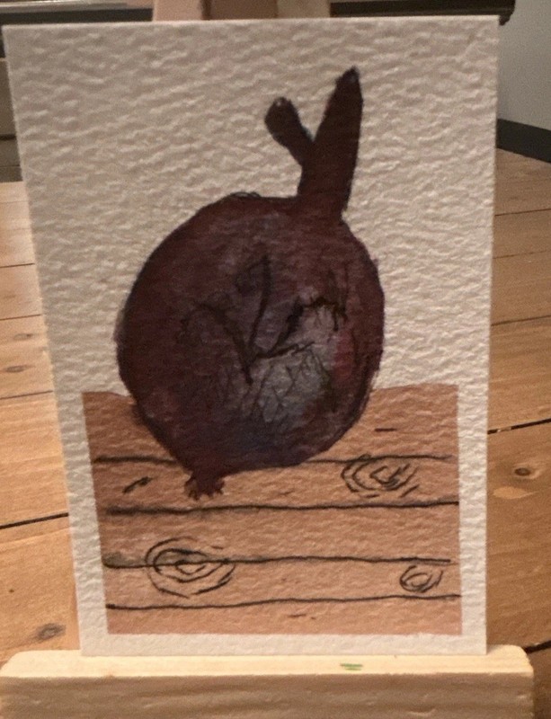 “Red Onion” Original Watercolor ACEO 2026 Signed OOAK Unframed