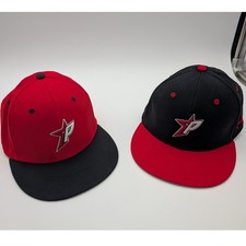 Lot (x2) Under Armour On Field Fit Baseball Hat Red Black Star P Logo Sz Medium