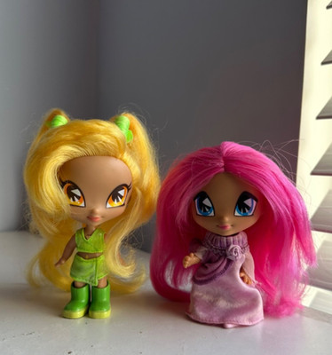 Winx Club Giochi Preziosi Pixie dolls Chatta & Amore USED TLC NO WINGS