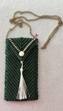 Borsa a tracolla per cellulare, uncinetto, porta cellulare, fatto a mano,