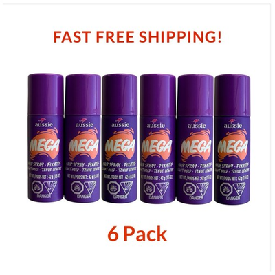#ad #ad 6 Pack Aussie Mega Hairspray Travel Size 1.5 Fl Oz Flexible Hold $44.99