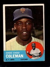 1963 Topps #27 Choo Coleman VG+ Mets *F0395