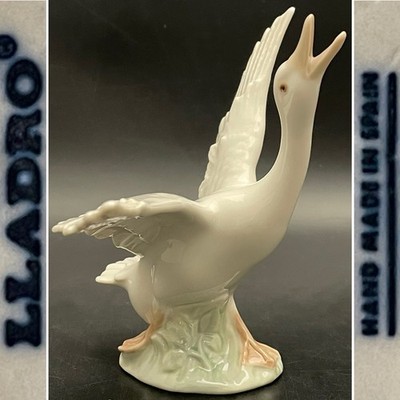 Lladró Taking Flight 1263 Pato Corriendo Duck Running Figurine 1974-98 Spain 6''t