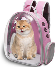 Large Cat Backpack Carrier for Travel and Hiking Transparent Pet Bubble Backpack