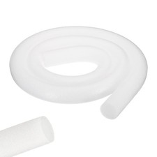 3Roll 6.5ft Foam Noodles for Crafts, 1-3/4" Dia Pearl Cotton Tube Rod, White
