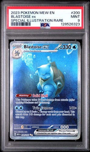 2023 POKEMON MEW EN-151 SPECIAL ILLUSTRATION RARE #200 BLASTOISE EX PSA 9