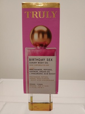Truly Luxury Body Oil Birthday Sex Vegan Niacinamide 3.1oz/90ml New in Box