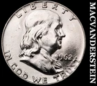 1962-D Franklin Half Dollar- Silver- Choice Gem Brilliant Unc Luster #J6934