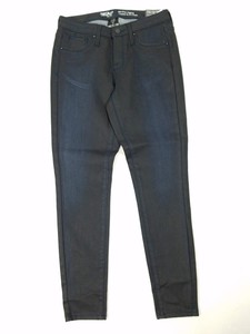 Mossimo-Womens-Jeans-Size-2-Mid-Rise-Jegging-Skinny-Coated-Black-Blue