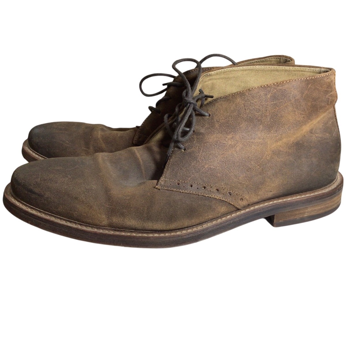 Aston Grey Men\'s Brown Leather Lace-Up Chukka Boots. Size 9. #Rugged #Distressed Aston Grey Legaewet Leather Chukka Boots 12 Dark Brown | eBay main image 4