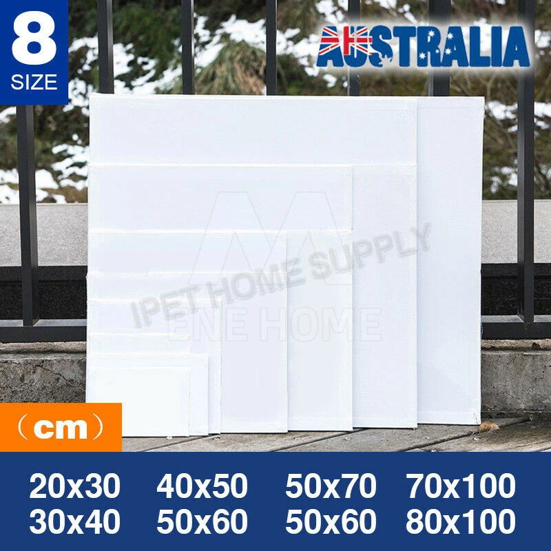 5x Artist Canvas Blank Stretched Canvases Art Large White Range Oil Acrylic Wood - image 3 of 4