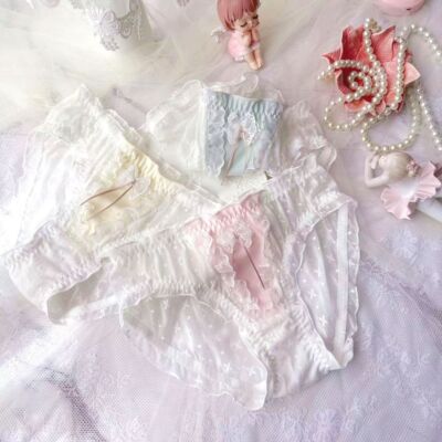 3pcs GIRL's Underwear Stretch Cotton Cute Bracteel Teens Panties 8-10 Years