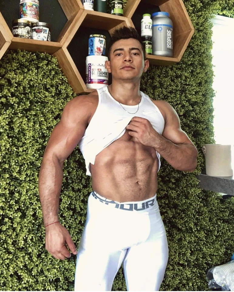 Men's Jock Under Armour Spandex 7/8 Tights Compression Pants White Large L - Image 2 of 4