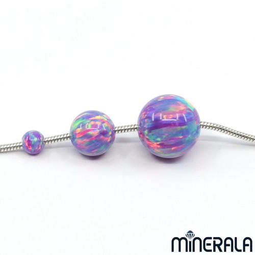 LABORATORIO SINTETICO VIOLA CREA PERLINE ROTONDE OPALE COMPLETAMENTE FORATE 2mm-8mm WP0276D - Foto 4 di 14