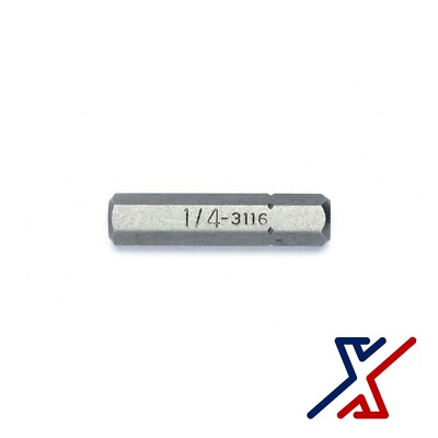 1/4'' Hex Driver Bit, 1'' Long by X1 Tools (3 Bits to 48 Bits)