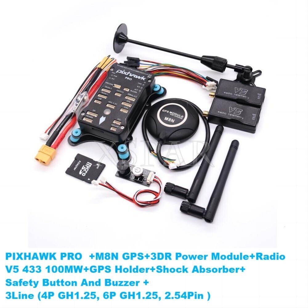 Pixhawk PRO Flight Controller with GPS V5 100MW 433Mhz Radio for Quadcopter #F22
