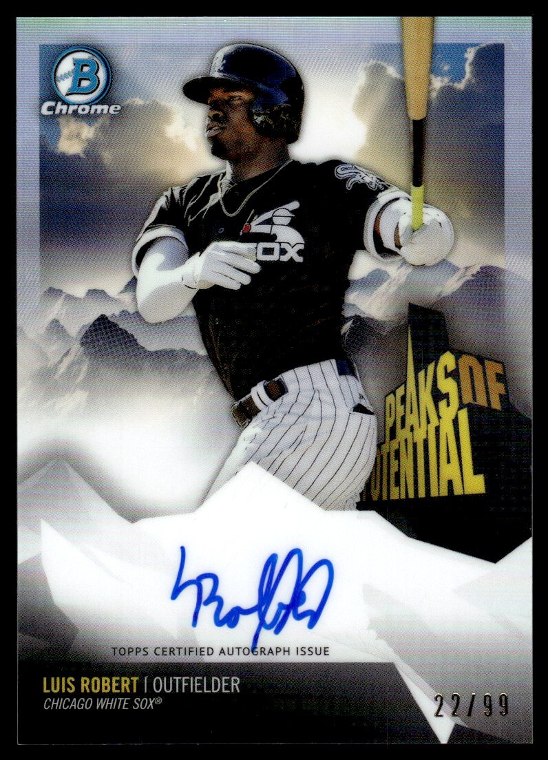 2018 Bowman Chrome Peaks of Potential Autographs Luis Robert Auto 22/99 Chicago