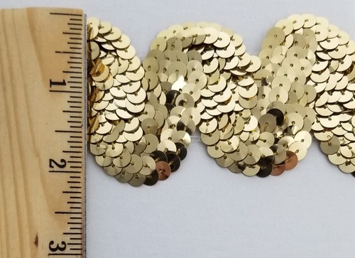 2-1/4" 6-Row Scroll "S" Sequin Trimming - 6 Continuous Yards - Many Colors! - Picture 3 of 10