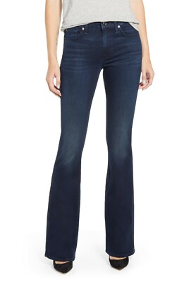 Girl Pants 7 For All Mankind A Pocket Flare Leg Jeans Size 26 Blue Denim