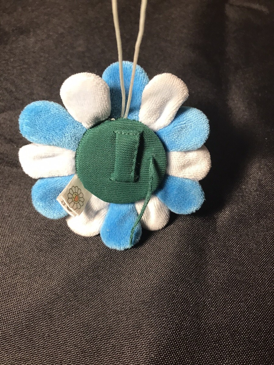 小物 hayashi TAKASHI MURAKAMI BLUE WHITE FLOWER 3.5 INCH PIN JEWELRY SOFT