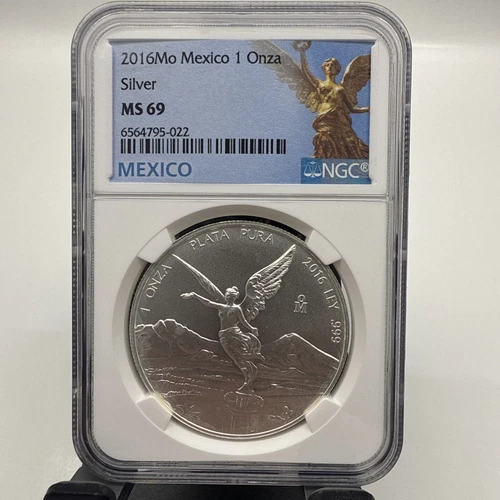2016 MEXICO SILVER 1 ONZA LIBERTAD NGC MS 69 Angel Label