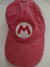 Nintendo Super Mario Brothers Baseball Hat Cap Unisex Adjustable Red