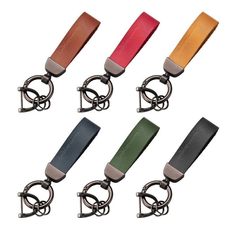 Leather Pocket For Car Key-Ring Clip Purse Holder Keychain Women Men-Accessories