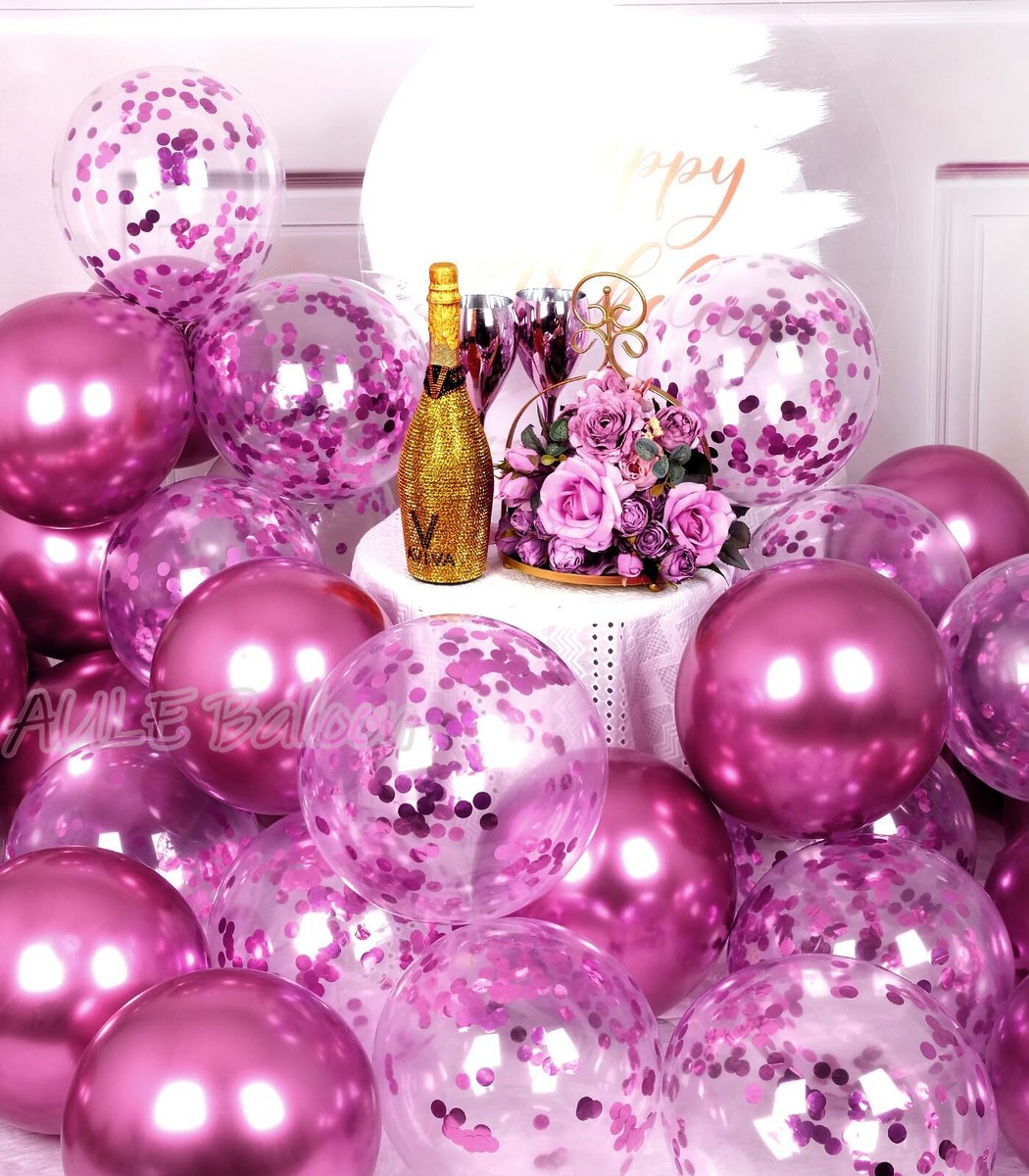 50 Pinke Metallic-Luftballons – 12 Zoll (30 Cm), Aus Naturlatex, Für Helium Oder Luft