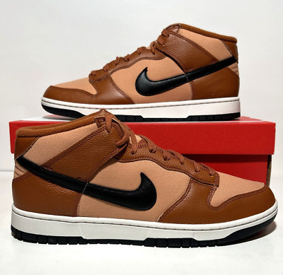 Nike Dunk Mid Mens Size 9.5 Amber Brown Russet Athletic Basketball (No Inserts) Size 9.5 - Nike Dunk Mid Amber Brown for sale online | eBay main image 4