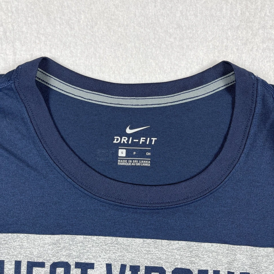 Camisa West Virginia Mountaineers Mujer Pequeña Azul Nike Baloncesto WVU Universidad Foto 4 de 4