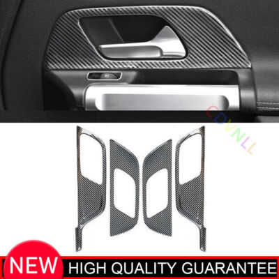 Car Inner Door Handle Bowl Trim Frame For Benz GLB 2020-2024 Steel Carbon Fiber