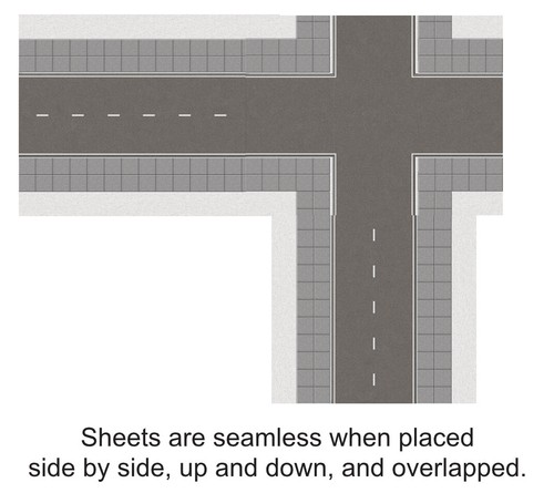 Narrow Road Scenery Sheets for Collectible Village Passing Town-5 Streets 8.5x11 - Picture 4 of 4