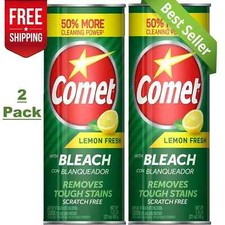Comet with Bleach Powder All-Purpose Cleaner Deodorizer Stain Remover 2PACK 