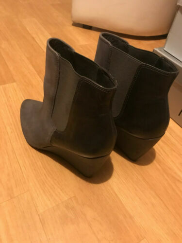 Bottines Femme Kookai En Cuir Gris - Taille 40 - Occasion état Correct - Fermeture éclair