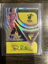 2020-21 Panini Flux Ultraviolet Signatures Silver Prizm Duncan Robinson Auto