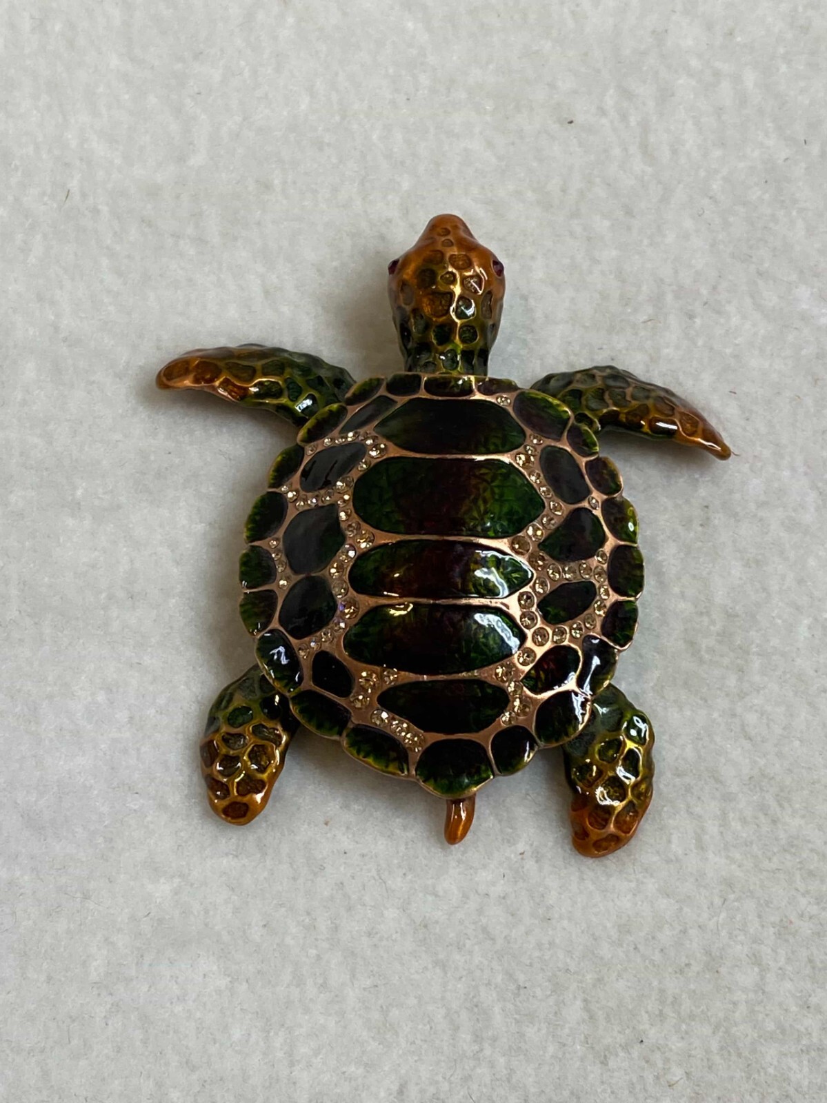 Rucinni Jeweled / Enameled Turtle Hinged Trinket Box eBay