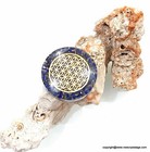 Lapis lazuli natural stone orgone flower of life protection pendant