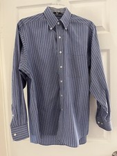 Chaps men's long sleeve dress shirt, blue stripe, medium, 15-15 1/2, $7.99 OBO