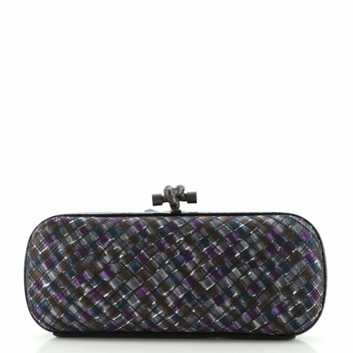 Bottega Veneta Box Knot Clutch Intrecciato Satin Long | eBay