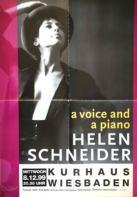 HELEN SCHNEIDER 1999 WIESBADEN - orig. Concert Poster - Plakat A1 F/U 931