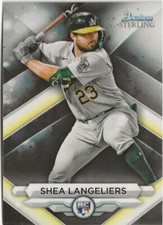 2023 Bowman Sterling Shea Langeliers RC Rookie Card Oakland Athletics. rookie card picture