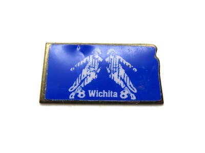 Wichita State Soccer Players Pin Blue & Gold Tone