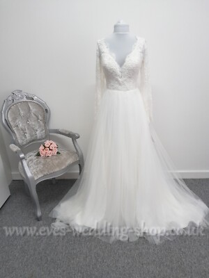 Eternity Bride D5842 ivory Brautkleid mit Ärmeln UK 10