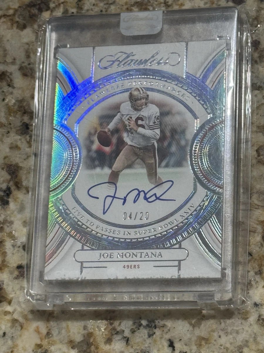 Panini Joe Montana Autographed Football Sports Trading Cards