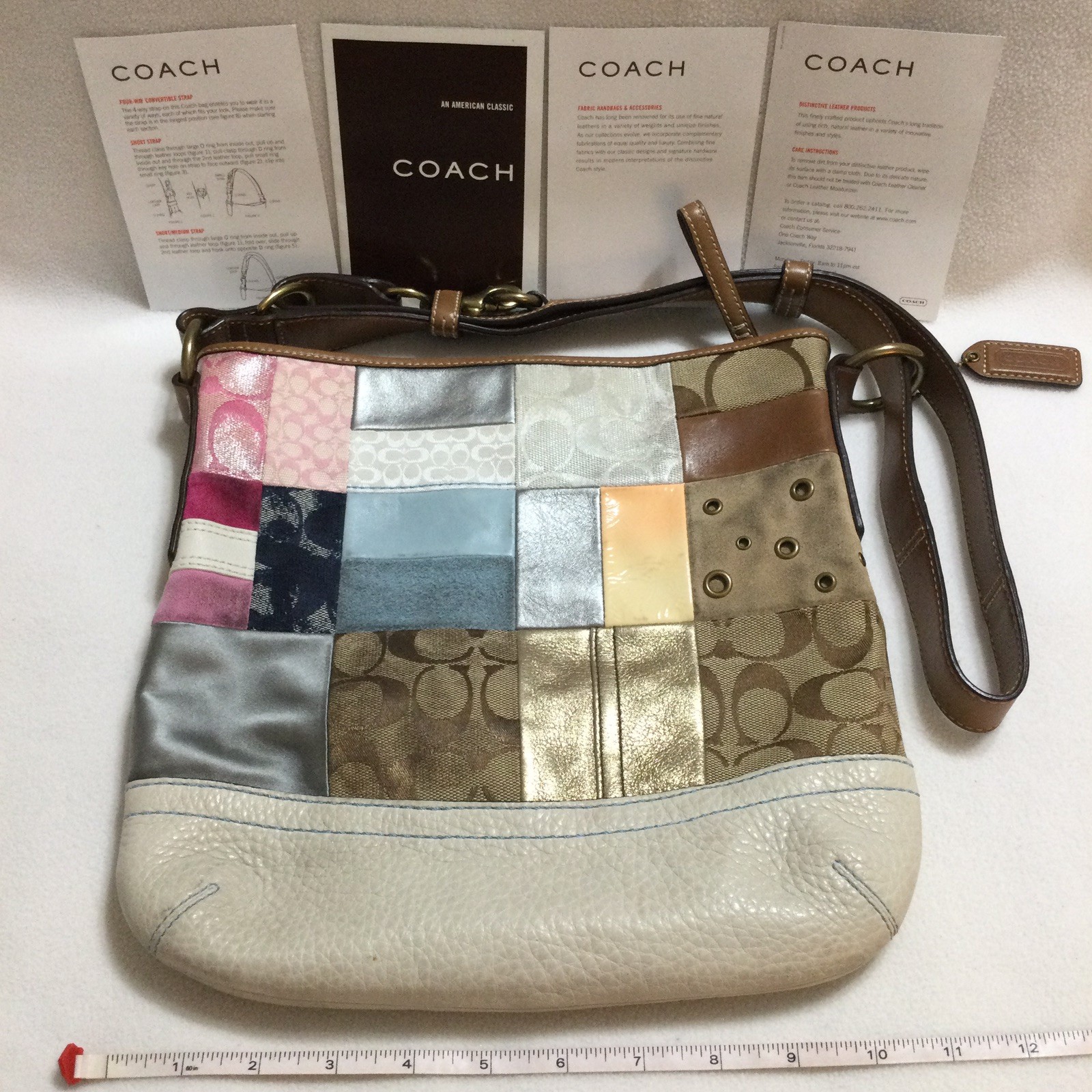 COACH Patchwork Multicolor Crossbody Shoulder Bag… - image 1