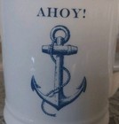 Set 2 AHOY! Mugs reverse Anchor to Compass Braided Rope Handle by Magenta 16 ozs — photo 9