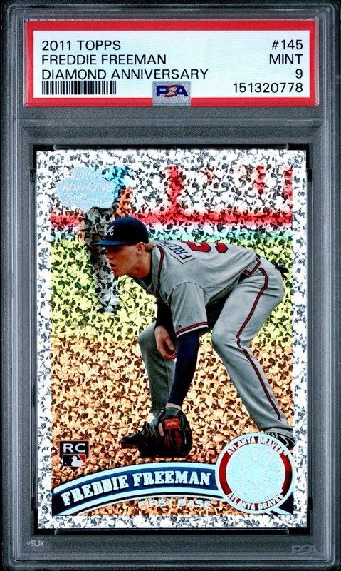 2011 TOPPS DIAMOND ANNIVERSARY #145 FREDDIE FREEMAN ROOKIE RC PSA 9