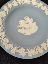 Wedgwood Dish-Trinket Jasperware Plate, Light Blue Vintage, Made in England