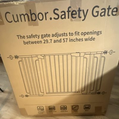 #ad #ad Cumbor Pressure Mounted Auto Close Walk Thru Gate 29.7 57 in Doorway Stairway $29.99